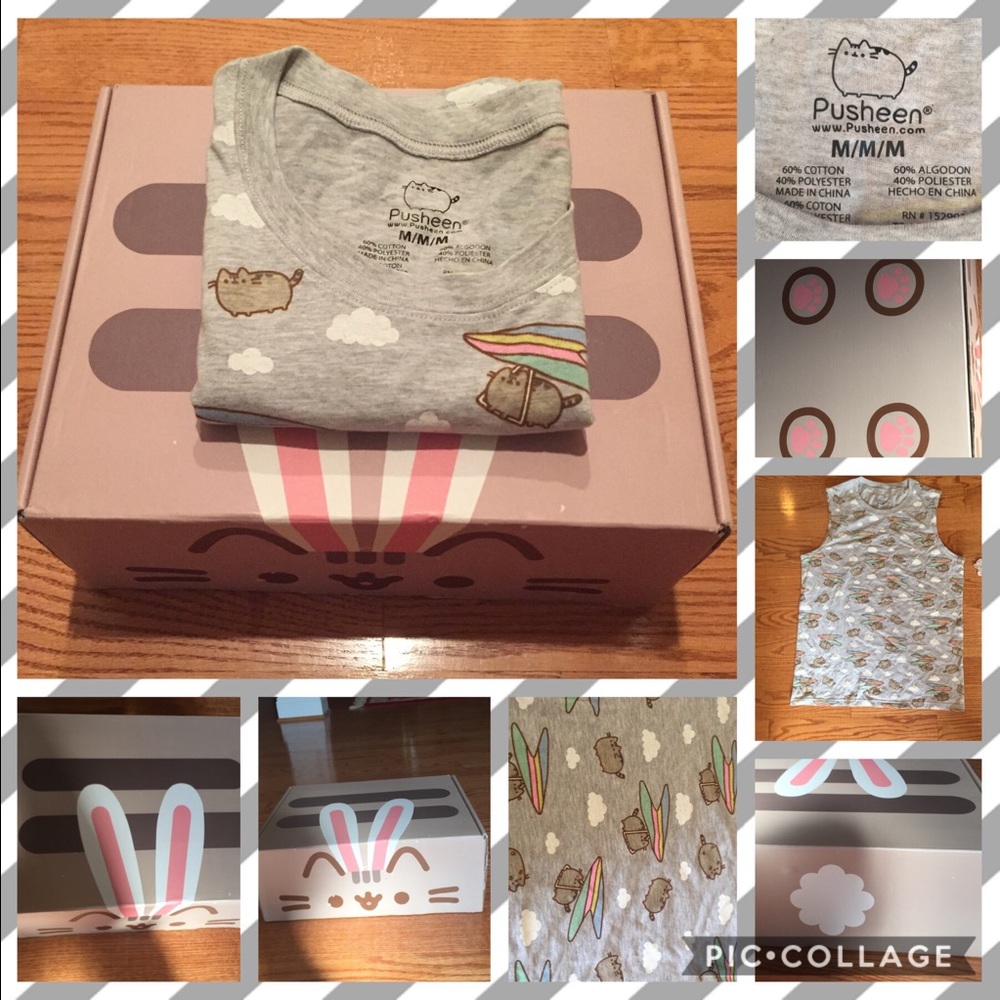 Pusheen shirt and gift box! 🐱💕